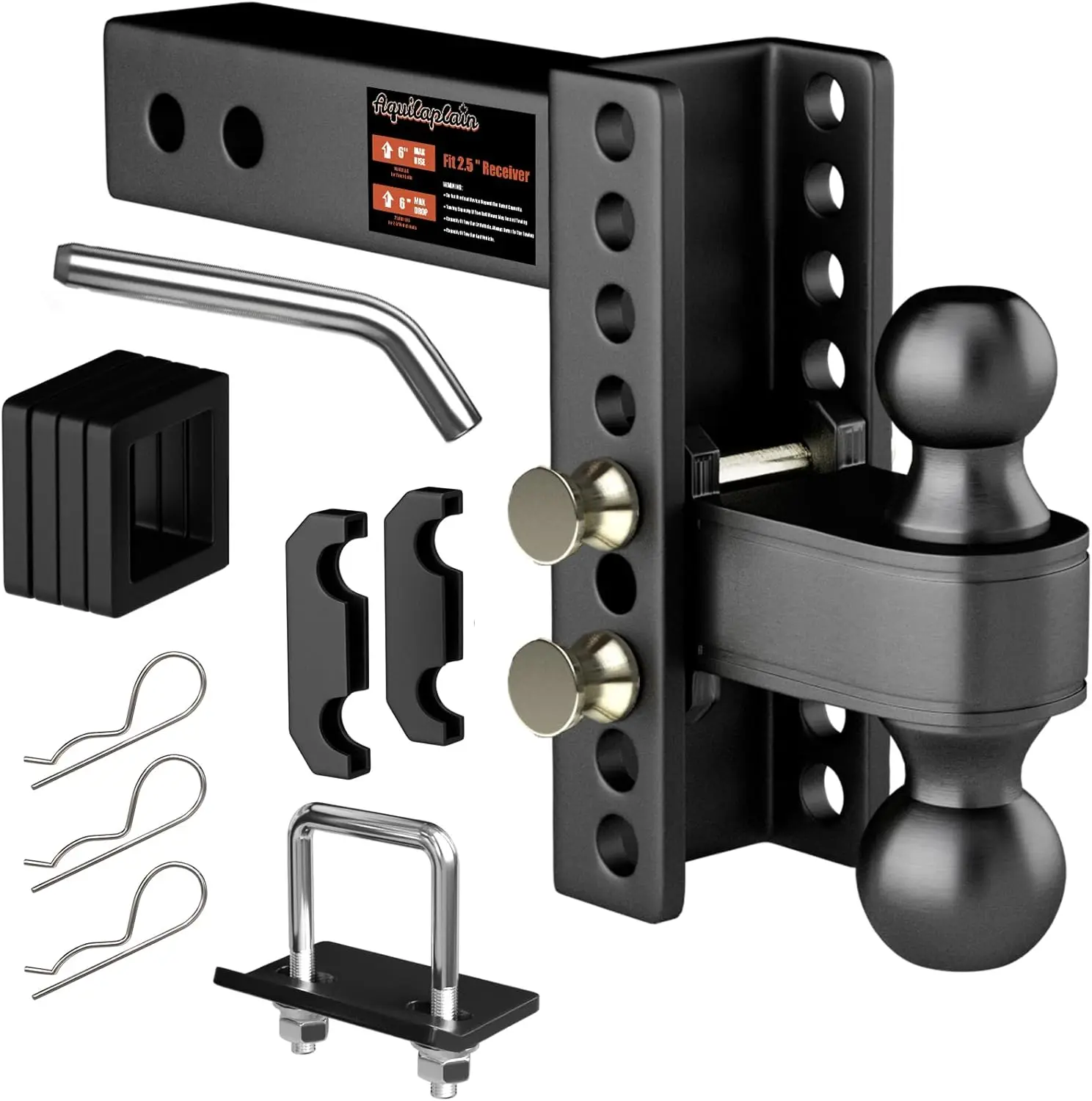RV, Camper, and Boat Trailer Towing, Metal, No Color Mentioned, 2.5 inch Adjustable with 6\
RV, Camper, and Boat Trailer Towing, Metal, No Color Mentioned, 2.5 inch Adjustable with 6\