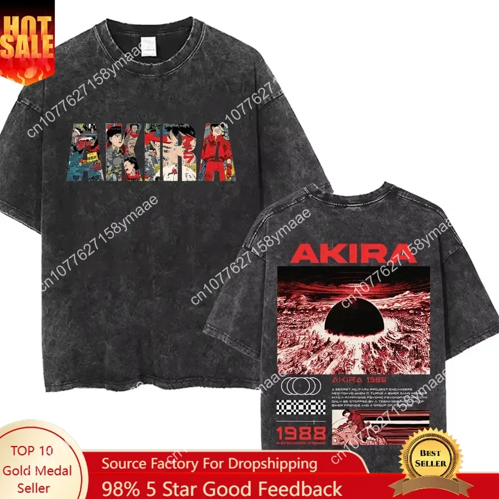 Washed Vintage Anime Akira Double Sided Print T Shirt Science Fiction Cartoon Movie Shotaro Kaneda Tshirt Men Women Manga Fashio
Washed Vintage Anime Akira Double Sided Print T Shirt Science Fiction Cartoon Movie Shotaro Kaneda Tshirt Men Women Manga Fashio