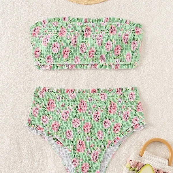 Fashion Bikini Textured Swimwear Women Floral Print 2024 High Cut Swimsuit Women Bathing Suits Female Brazilian Bikinis Set
Fashion Bikini Textured Swimwear Women Floral Print 2024 High Cut Swimsuit Women Bathing Suits Female Brazilian Bikinis Set