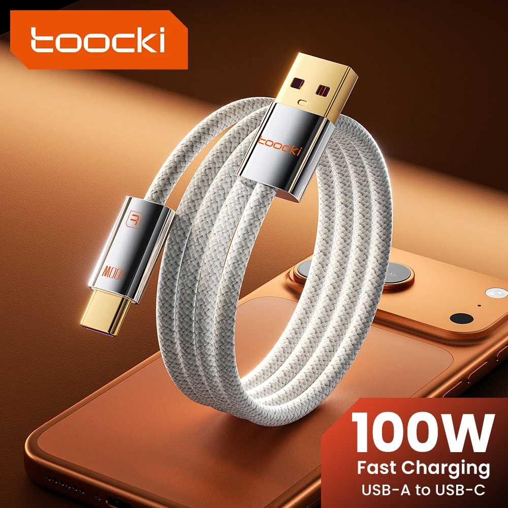 Toocki 100W USB Type C Cable Zin Alloy 5A Fast Charging Cable for iPhone 17 16 Samsung S25 S24 Xiaomi Huawei OPPO Oneplus
Toocki 100W USB Type C Cable Zin Alloy 5A Fast Charging Cable for iPhone 17 16 Samsung S25 S24 Xiaomi Huawei OPPO Oneplus