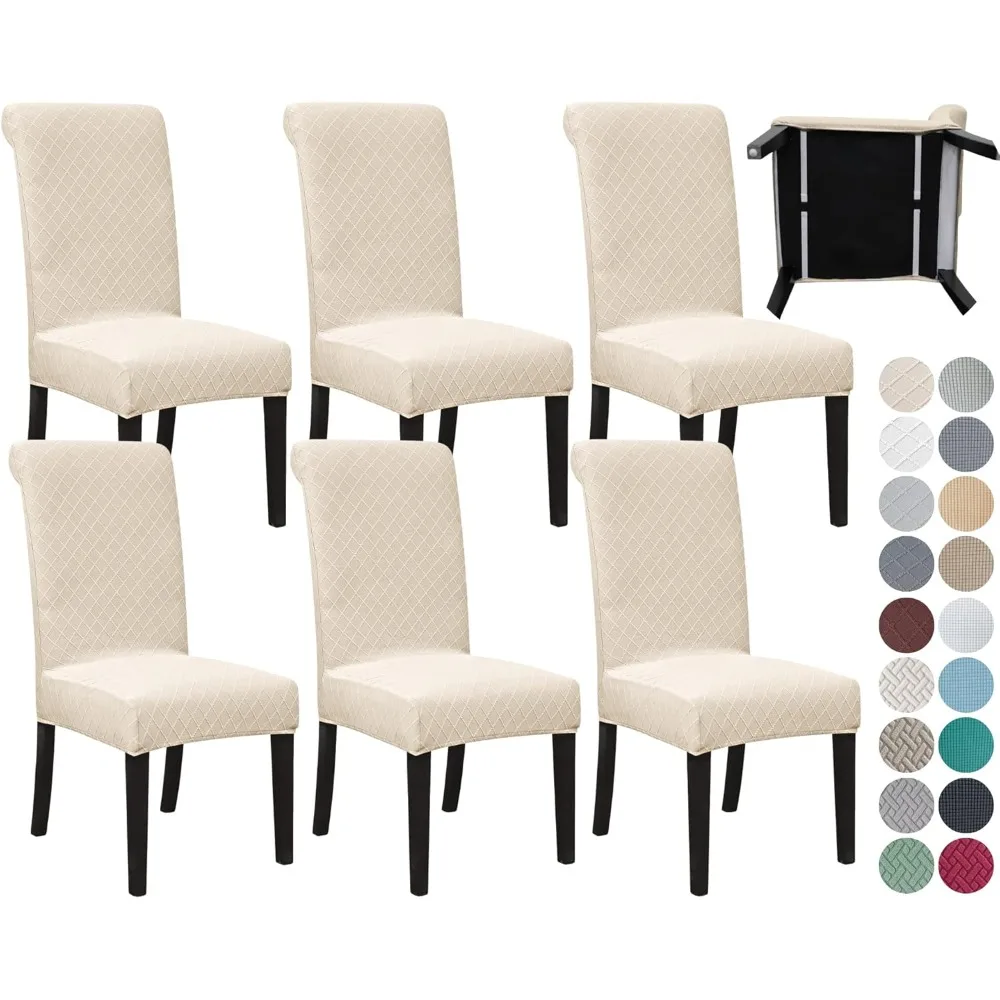 6-Pack Stretchable Dining Chair Covers with Seat Belts, Washable Parsons Style Kitchen Chair Slipcovers
6-Pack Stretchable Dining Chair Covers with Seat Belts, Washable Parsons Style Kitchen Chair Slipcovers