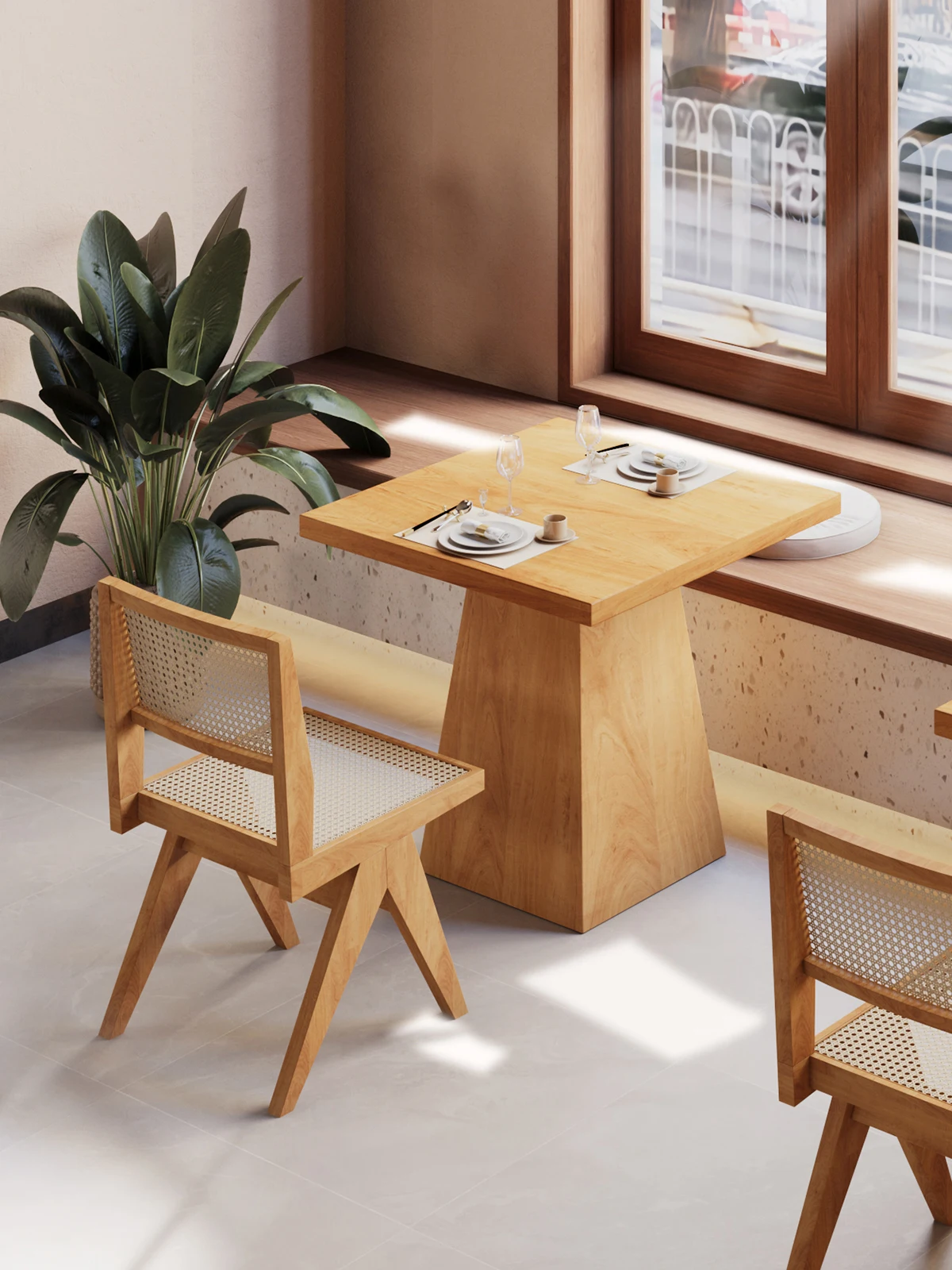 Medieval style solid wood dining table square high-end restaurant hotel table and chair combination commercial 2/4 person table
Medieval style solid wood dining table square high-end restaurant hotel table and chair combination commercial 2/4 person table