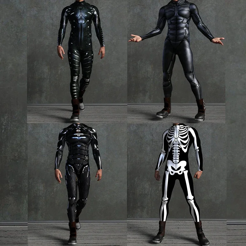 Men Women CyberPunks Mechanical Armors Jumpsuit Halloween Party Cosplay Skull Steampunk Costume Cool Colored Drawing Clothing
Men Women CyberPunks Mechanical Armors Jumpsuit Halloween Party Cosplay Skull Steampunk Costume Cool Colored Drawing Clothing