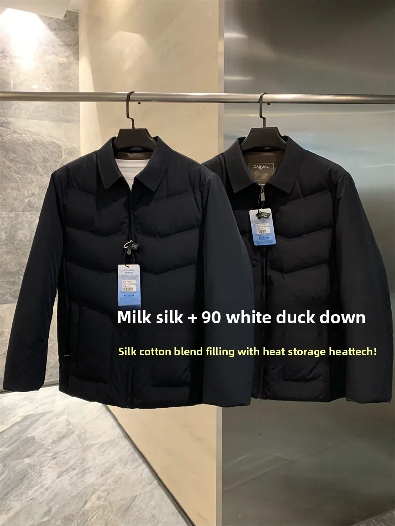 Old Money Sle Men's down Jaet Silk Cotton Fill Collared White Du Feather Warm Ci Casual Long Sve Zipper Closure
Old Money Sle Men's down Jaet Silk Cotton Fill Collared White Du Feather Warm Ci Casual Long Sve Zipper Closure