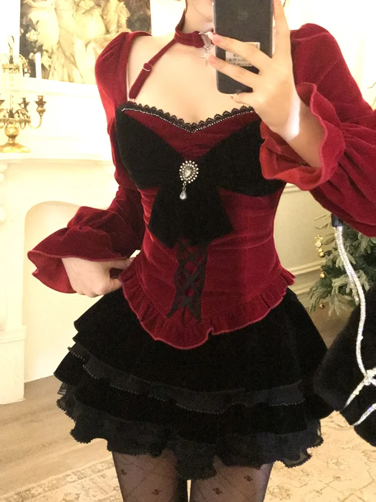 Комплект Cisas: Бархатный топ с длинным рукавом и юбка-миди, зимний, стройнящий, Pure Desire Battle Robe R6929H, юбка-кейк
Комплект Cisas: Бархатный топ с длинным рукавом и юбка-миди, зимний, стройнящий, Pure Desire Battle Robe R6929H, юбка-кейк