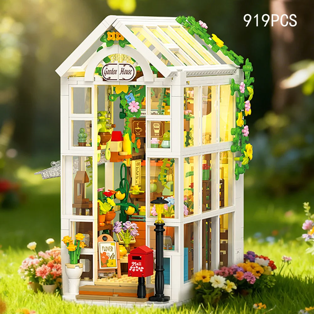 Idea Architecture Bookends Building Block Greenhouse Flower House Model Construction Bricks Book Stand Model Toy With Light
Idea Architecture Bookends Building Block Greenhouse Flower House Model Construction Bricks Book Stand Model Toy With Light
