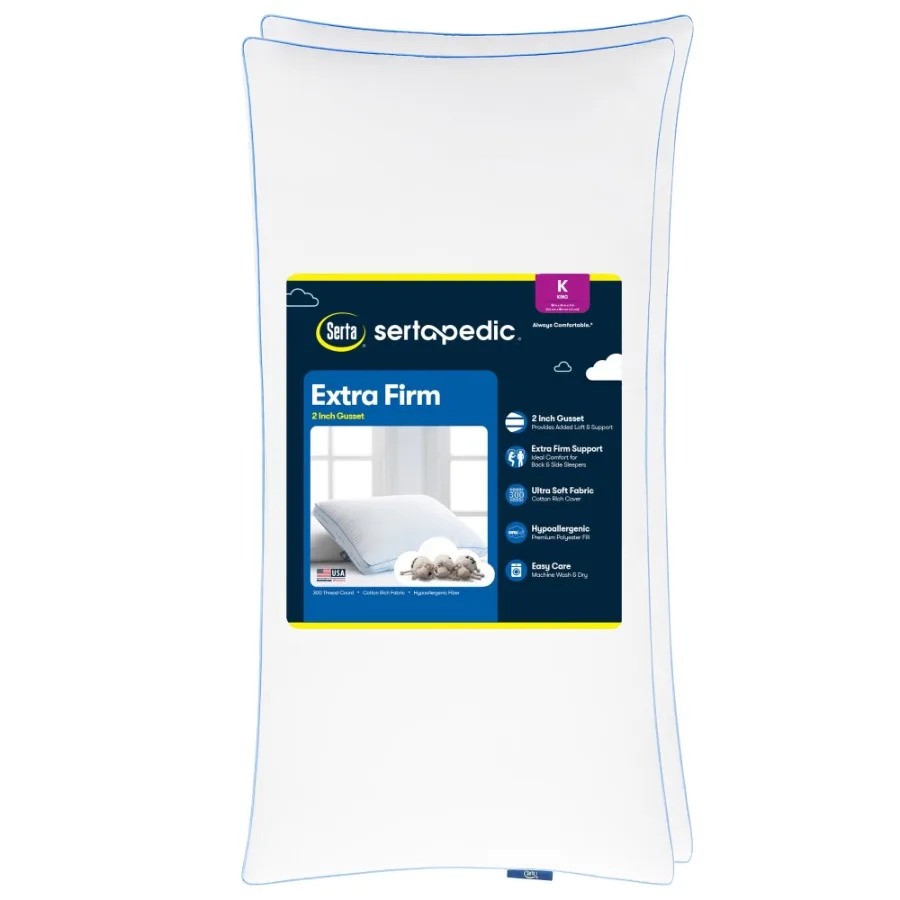 pedic Extra Firm King Bed Pillow Hypoallergenic 2 Pack
pedic Extra Firm King Bed Pillow Hypoallergenic 2 Pack
