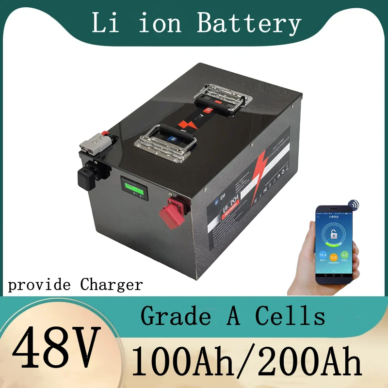 48V 100Ah 200Ah Lithium li ion Battery Telecommunication Inverter Solar Panels Forklift UPS Charger for Golf Cart
48V 100Ah 200Ah Lithium li ion Battery Telecommunication Inverter Solar Panels Forklift UPS Charger for Golf Cart