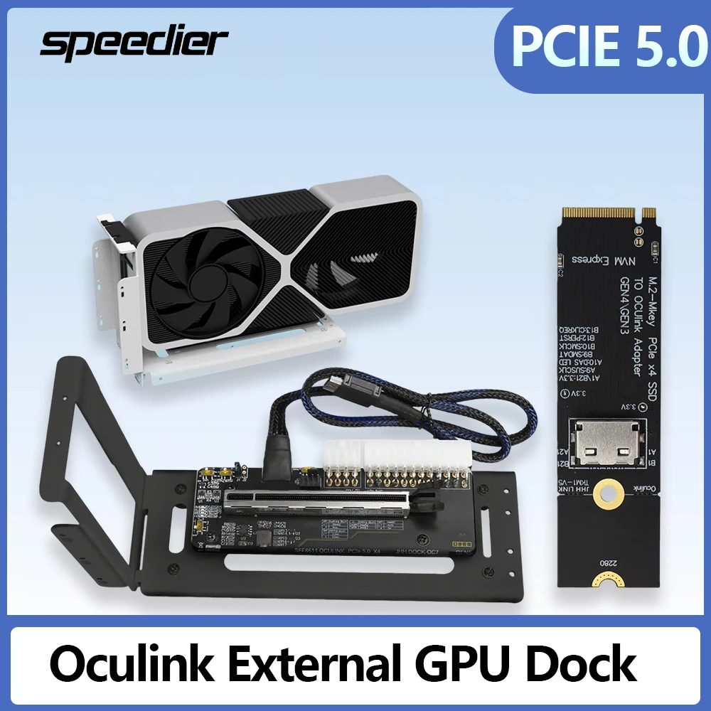 eGPU PCIe 5.0 X4 Oculink External GPU Dock Notebook External Expansion GPD Handheld Game Console/laptop Metal Stand for DIY
eGPU PCIe 5.0 X4 Oculink External GPU Dock Notebook External Expansion GPD Handheld Game Console/laptop Metal Stand for DIY