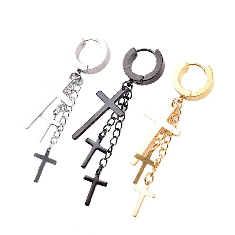 6PCS Mens Ear Buckles Punk Fashion Stainless Steel Earrings Cross Dangle Ear Rings Gift Decor with 3 Cross Pendants (Steel,
6PCS Mens Ear Buckles Punk Fashion Stainless Steel Earrings Cross Dangle Ear Rings Gift Decor with 3 Cross Pendants (Steel,