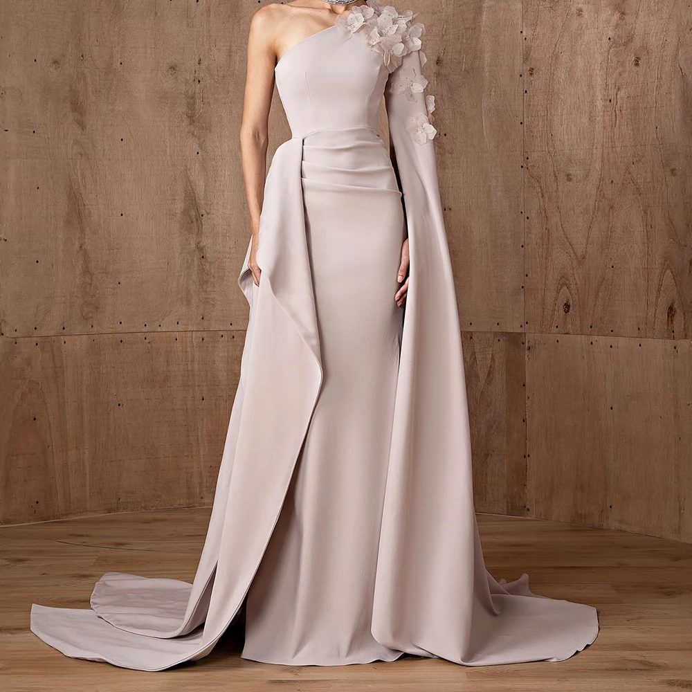 Customized Jersey Sheath One Shoulder Appliques and Crystal Evening Dress Zipper Back Half Sleeves Floor Length Panel Train
Customized Jersey Sheath One Shoulder Appliques and Crystal Evening Dress Zipper Back Half Sleeves Floor Length Panel Train