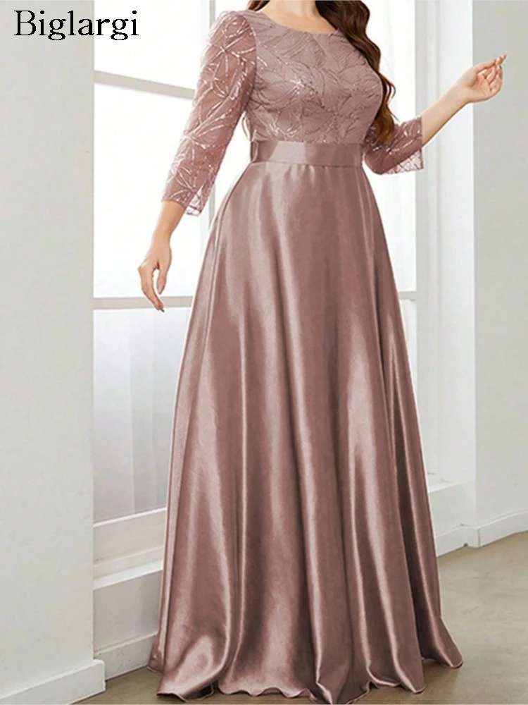 Plus Size Spring Long Dress Women Sequin Bling Fashion Patchwork Slim Waist Ladies Dresses Elegant Pink Woman Formal Dress
Plus Size Spring Long Dress Women Sequin Bling Fashion Patchwork Slim Waist Ladies Dresses Elegant Pink Woman Formal Dress