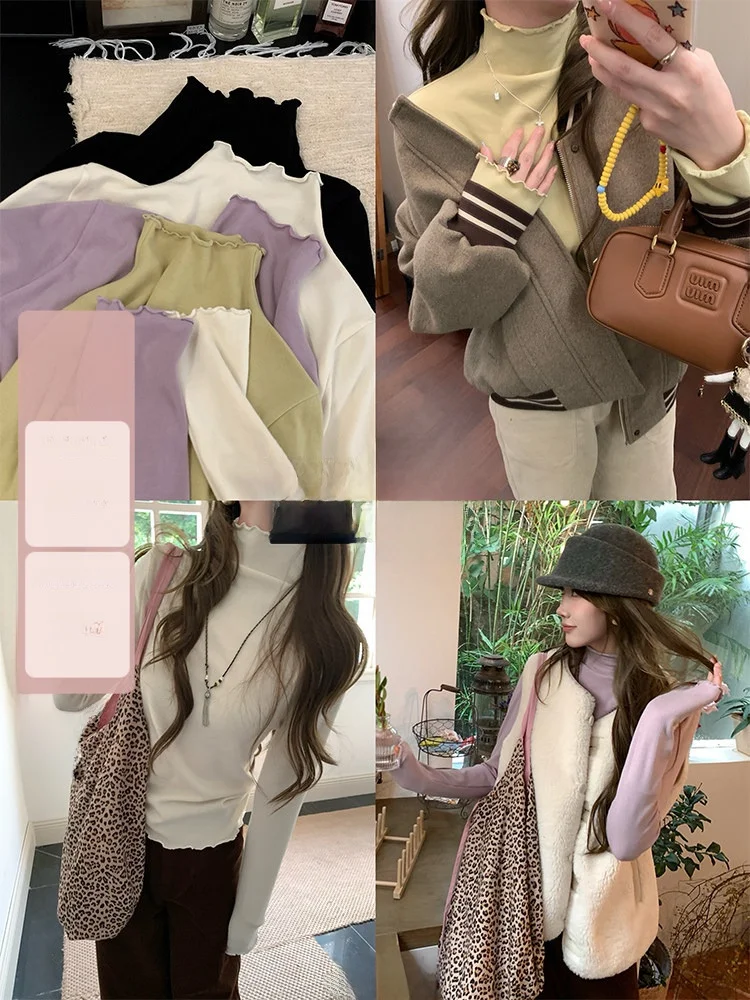 Женская трикотажная футболка Miaolab с высоким воротником и длинным рукавом, приятная к телу, высокоэластичная, повседневная, в деревенском стиле
Женская трикотажная футболка Miaolab с высоким воротником и длинным рукавом, приятная к телу, высокоэластичная, повседневная, в деревенском стиле