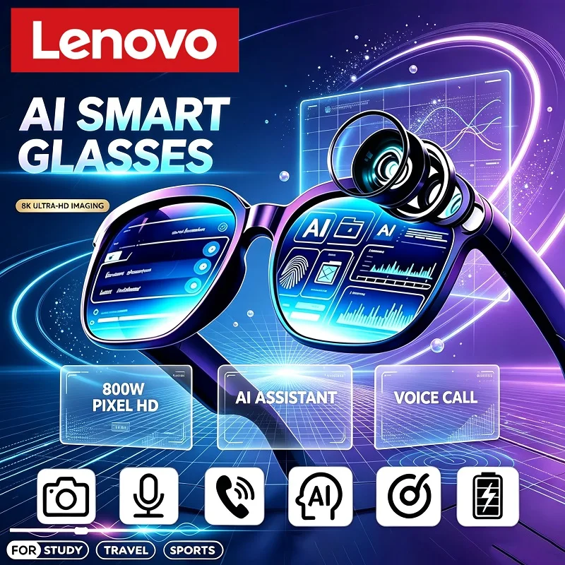 Lenovo Smart AI Glasses 800W HD 8K Shooting Camera Photo Video Voice Call Translation Waterproof Bluetooth AI Motorcycle Glasses
Lenovo Smart AI Glasses 800W HD 8K Shooting Camera Photo Video Voice Call Translation Waterproof Bluetooth AI Motorcycle Glasses