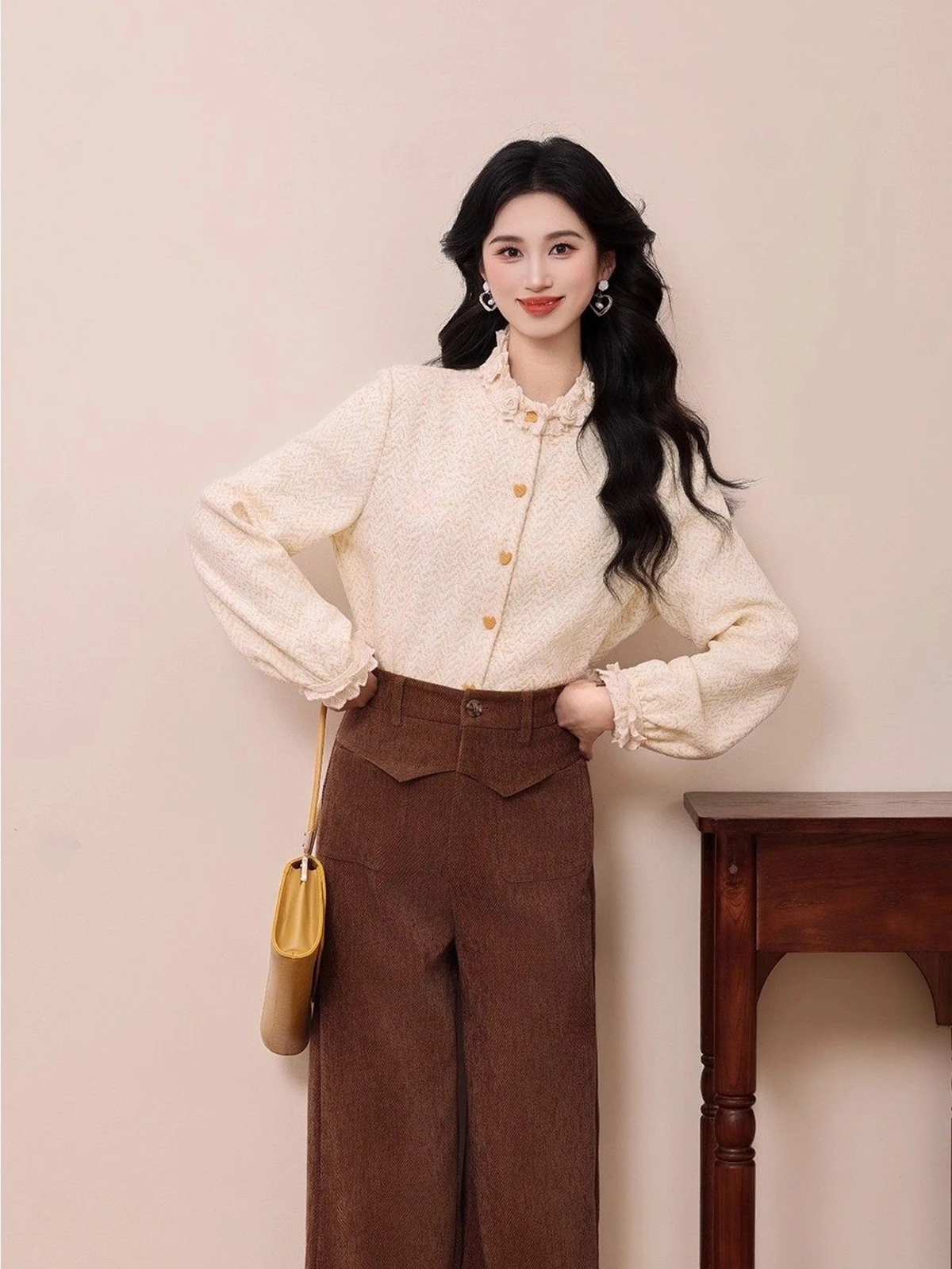 Retro Hong Kong Sle Casual Thiened Long Sve irt Women's Spring New Small Fraance Sle Personali Flower Petal Co...
Retro Hong Kong Sle Casual Thiened Long Sve irt Women's Spring New Small Fraance Sle Personali Flower Petal Co...