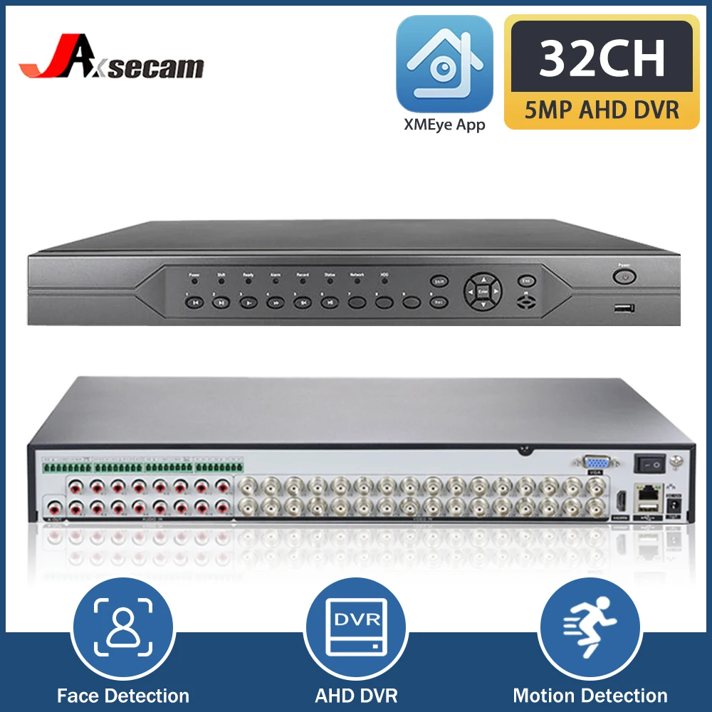 32 Channel CCTV 32CH 5MP For AHD Camera DVR CVI TVI NVR HDMI 6-in-1 Coaxial Hybrid NVR P2P Face Detection Security System XMEye
32 Channel CCTV 32CH 5MP For AHD Camera DVR CVI TVI NVR HDMI 6-in-1 Coaxial Hybrid NVR P2P Face Detection Security System XMEye
