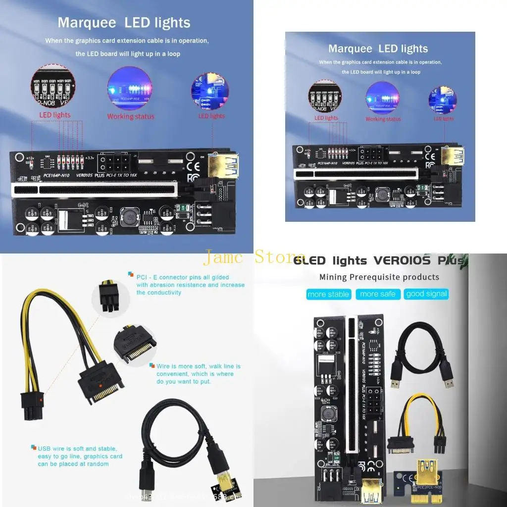 LX0B 010S USB3.0 PCI-E Riser VER010S for Express 1X 4x 8x 16x Extender Pcie Rise
LX0B 010S USB3.0 PCI-E Riser VER010S for Express 1X 4x 8x 16x Extender Pcie Rise