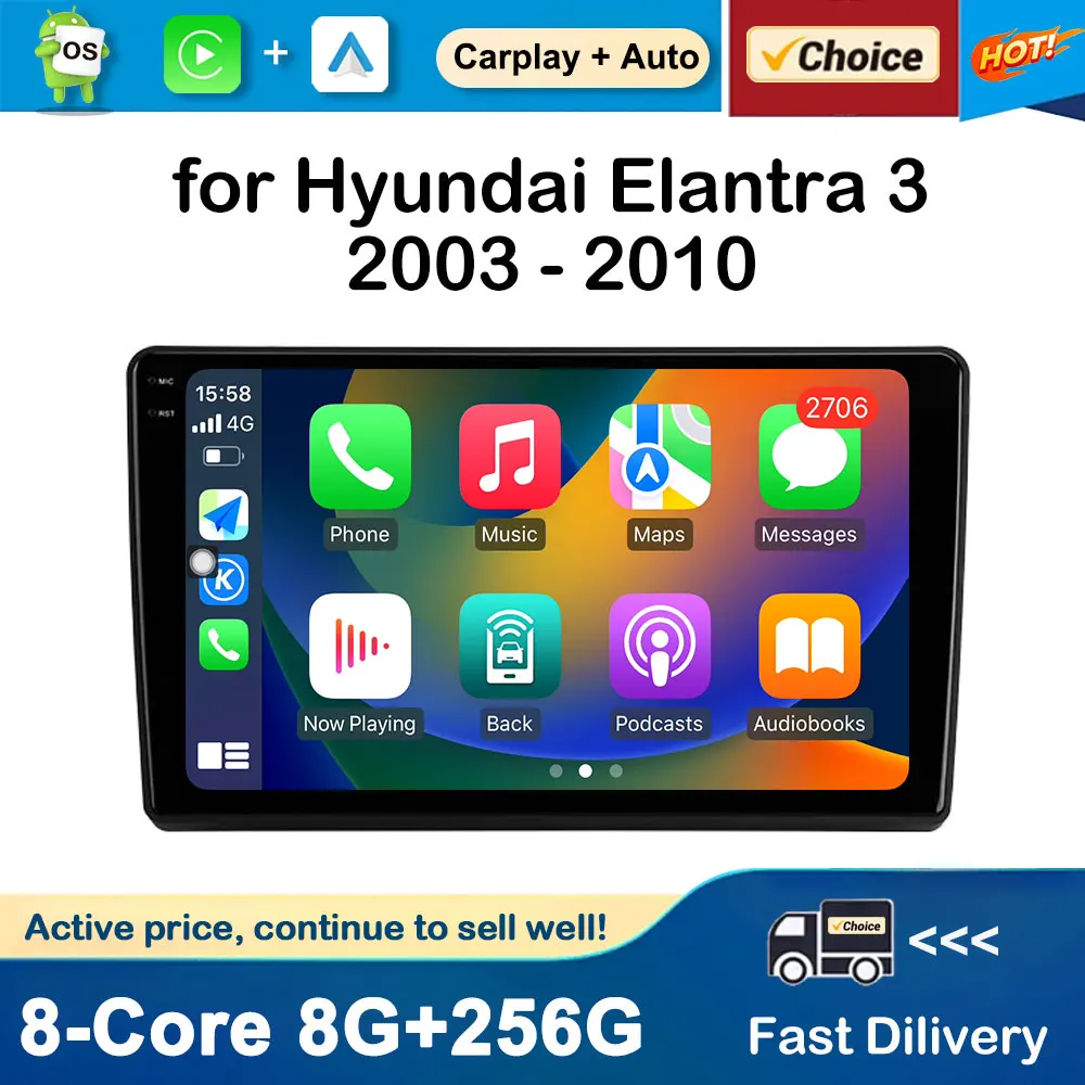 9 inch Android System for Hyundai Elantra 3 2003 - 2010 Car Radio Multimedia Player GPS Navi BT Audio DSP Stereo 4G Touch Screen
9 inch Android System for Hyundai Elantra 3 2003 - 2010 Car Radio Multimedia Player GPS Navi BT Audio DSP Stereo 4G Touch Screen