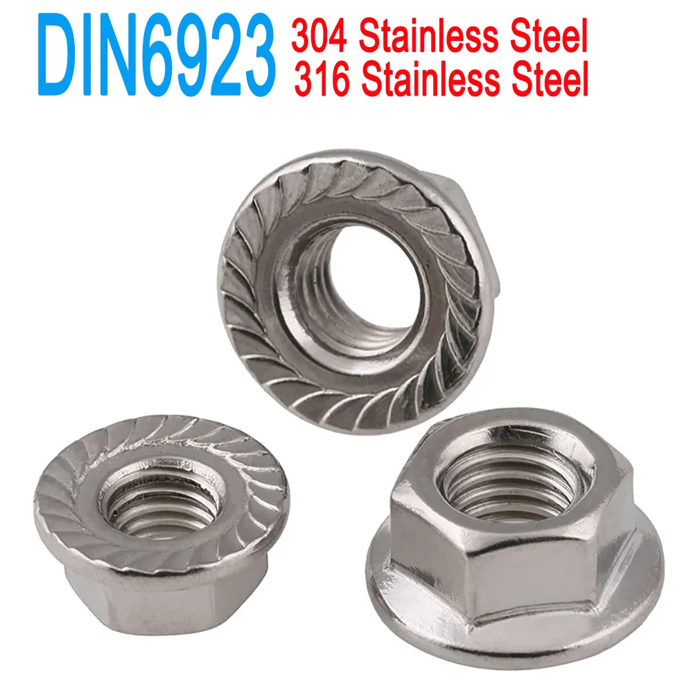 6# 8# 10# 1/4 5/16 3/8 1/2 UNC UNF A2/A4 Stainless Steel Hexagon Nuts with Flange Pinking Automatic Serrated Nuts DIN6923
6# 8# 10# 1/4 5/16 3/8 1/2 UNC UNF A2/A4 Stainless Steel Hexagon Nuts with Flange Pinking Automatic Serrated Nuts DIN6923
