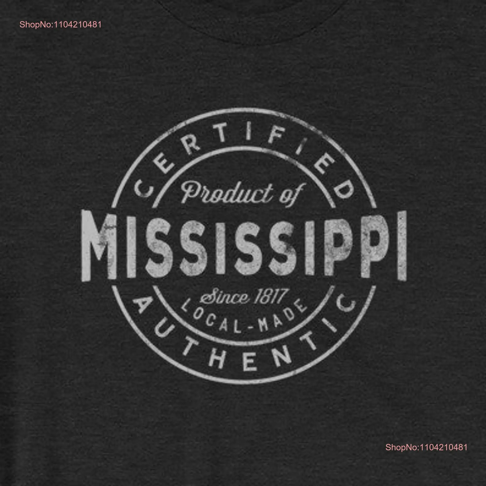 Сертифицированный продукт футболки Mississippi с длинными или короткими рукавами
Сертифицированный продукт футболки Mississippi с длинными или короткими рукавами