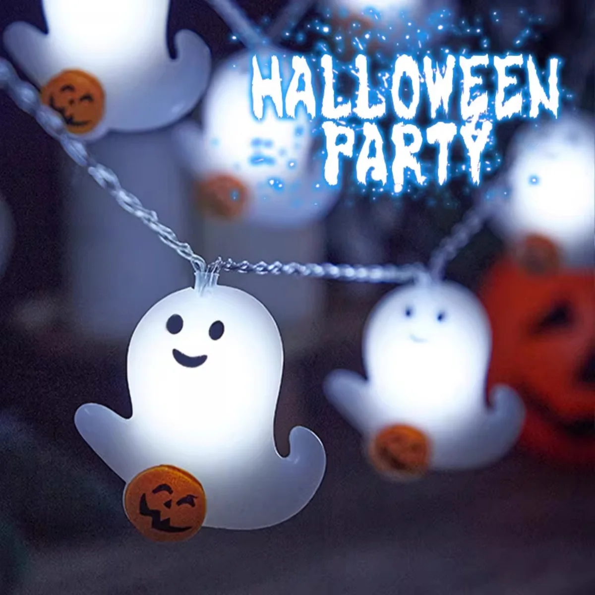 1pc 1.5m Halloween Ghost & Pumpkin String Light Battery Powered For Home Bedroom Garden Indoor And Outdoor Halloween Party Decor
1pc 1.5m Halloween Ghost & Pumpkin String Light Battery Powered For Home Bedroom Garden Indoor And Outdoor Halloween Party Decor