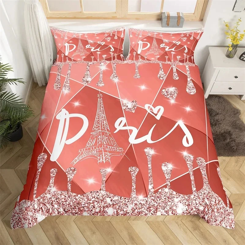 Eiffel Tower Duvet Cover Set Single Twin King For Kids Girl Teen Room Paris Bedding Set Microfiber Gradient Diamond Quilt Cover
Eiffel Tower Duvet Cover Set Single Twin King For Kids Girl Teen Room Paris Bedding Set Microfiber Gradient Diamond Quilt Cover