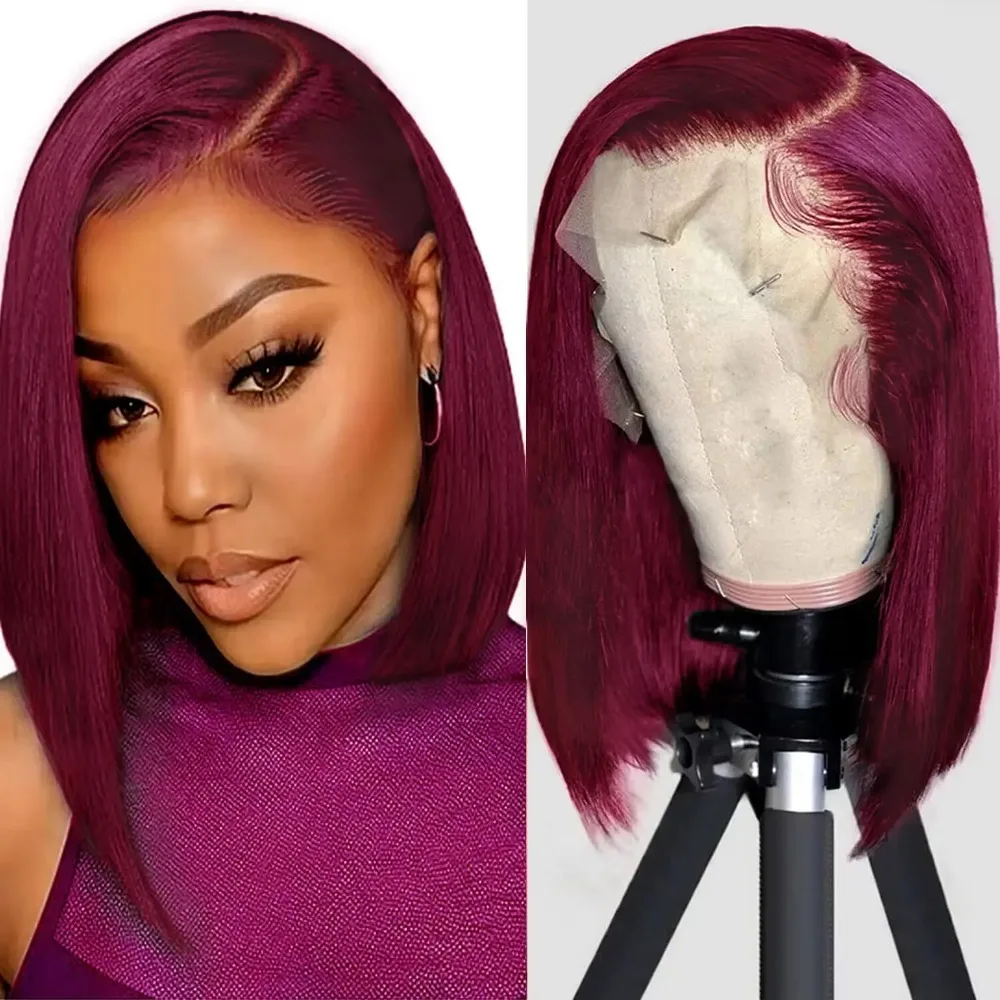 Красные парики-боб 99J, короткие прямые парики с фронтальным кружевом 13x4, HD прозрачное кружево, без клея, цветные парики, готовые к носке
Красные парики-боб 99J, короткие прямые парики с фронтальным кружевом 13x4, HD прозрачное кружево, без клея, цветные парики, готовые к носке