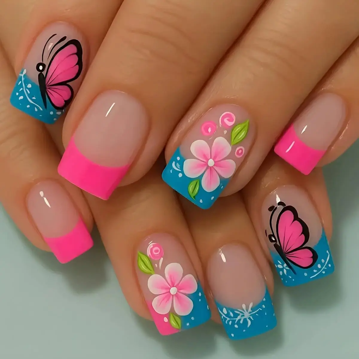 Square Press on Nails Set with Flower Patterns Full Cover Acrylic French Nail Tips Acrylic Nails Fake Nail Full Cover False Nail
Square Press on Nails Set with Flower Patterns Full Cover Acrylic French Nail Tips Acrylic Nails Fake Nail Full Cover False Nail