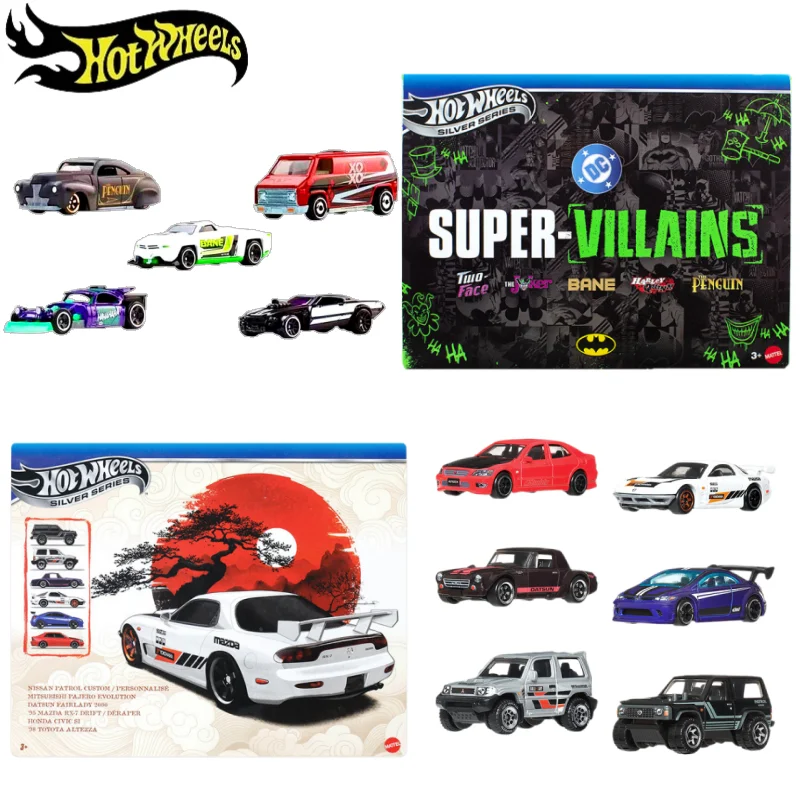 Hot Wheels Silver Series Batman DC Super-Villains 5-Pack & Japanese Culture 6-Pack 1:64 Diecast Alloy Car Model Collection Toys
Hot Wheels Silver Series Batman DC Super-Villains 5-Pack & Japanese Culture 6-Pack 1:64 Diecast Alloy Car Model Collection Toys