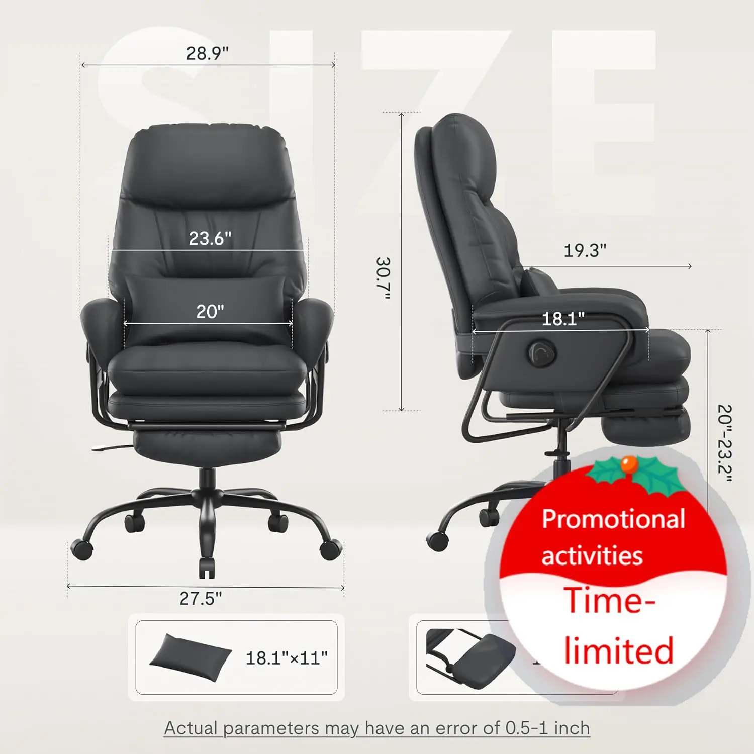 Luno 2-in-1 Chaise Lounge Chair Indoor with Wheels Footrest 90-165° Reclining Lumbar Support, Home Office Chairs for Living Room
Luno 2-in-1 Chaise Lounge Chair Indoor with Wheels Footrest 90-165° Reclining Lumbar Support, Home Office Chairs for Living Room