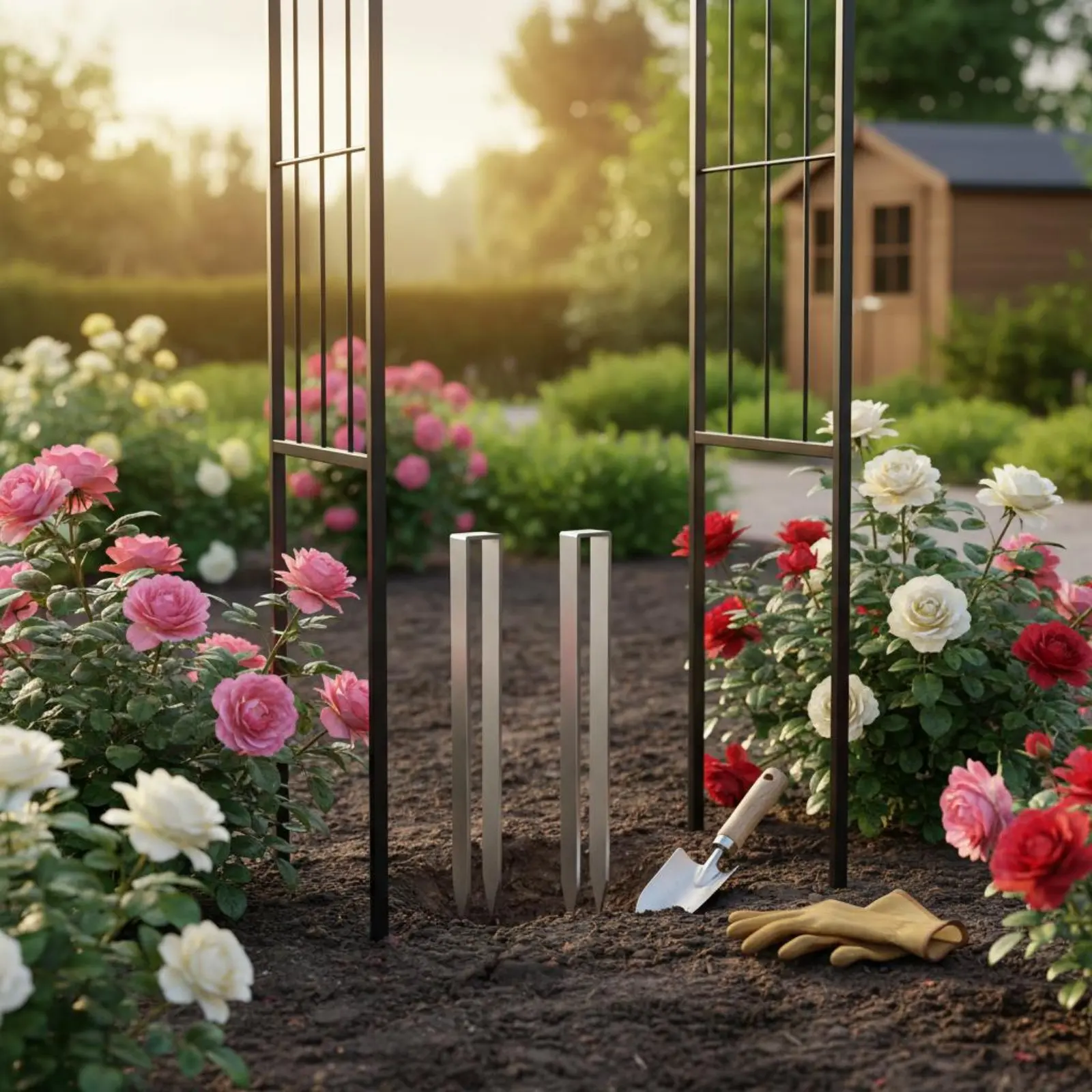 4 Pieces Garden Arch Anchor Easy to Install U-Shaped Ground Stake Sturdy-Duty Ground Anchor Pointed Tip Design Tent Peg
4 Pieces Garden Arch Anchor Easy to Install U-Shaped Ground Stake Sturdy-Duty Ground Anchor Pointed Tip Design Tent Peg