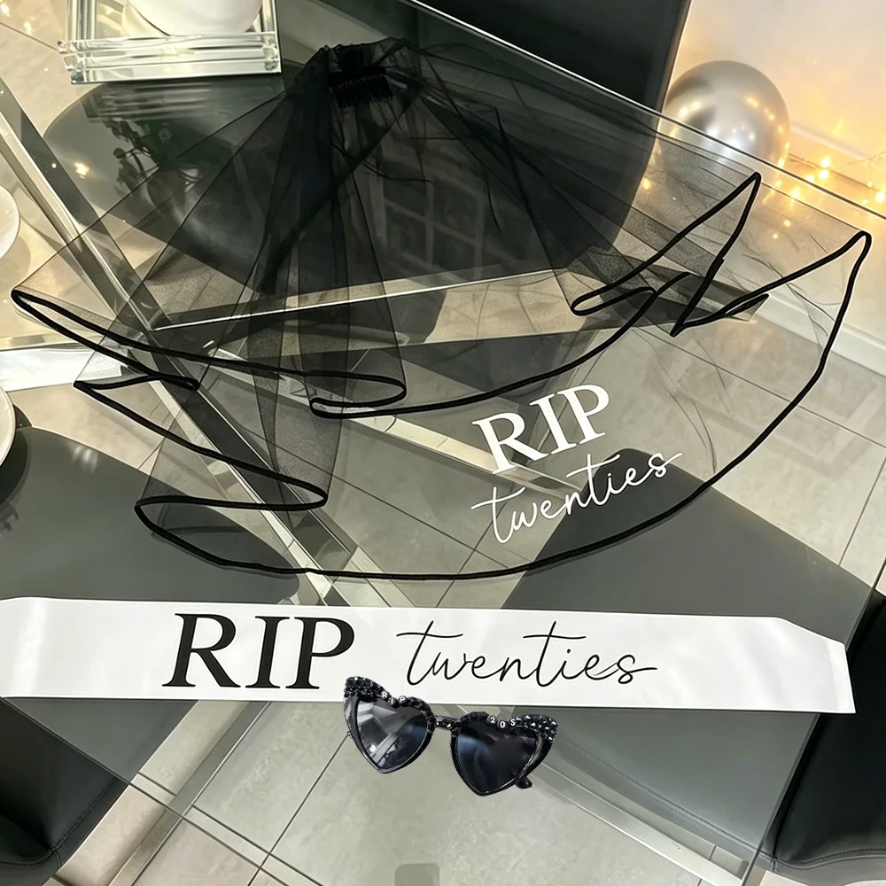RIP To My 20s Veil Sash Heart Accessories Set 30th Birthday Party Funny Decoration 30 Years Old Beautiful Gift for Best Friend
RIP To My 20s Veil Sash Heart Accessories Set 30th Birthday Party Funny Decoration 30 Years Old Beautiful Gift for Best Friend