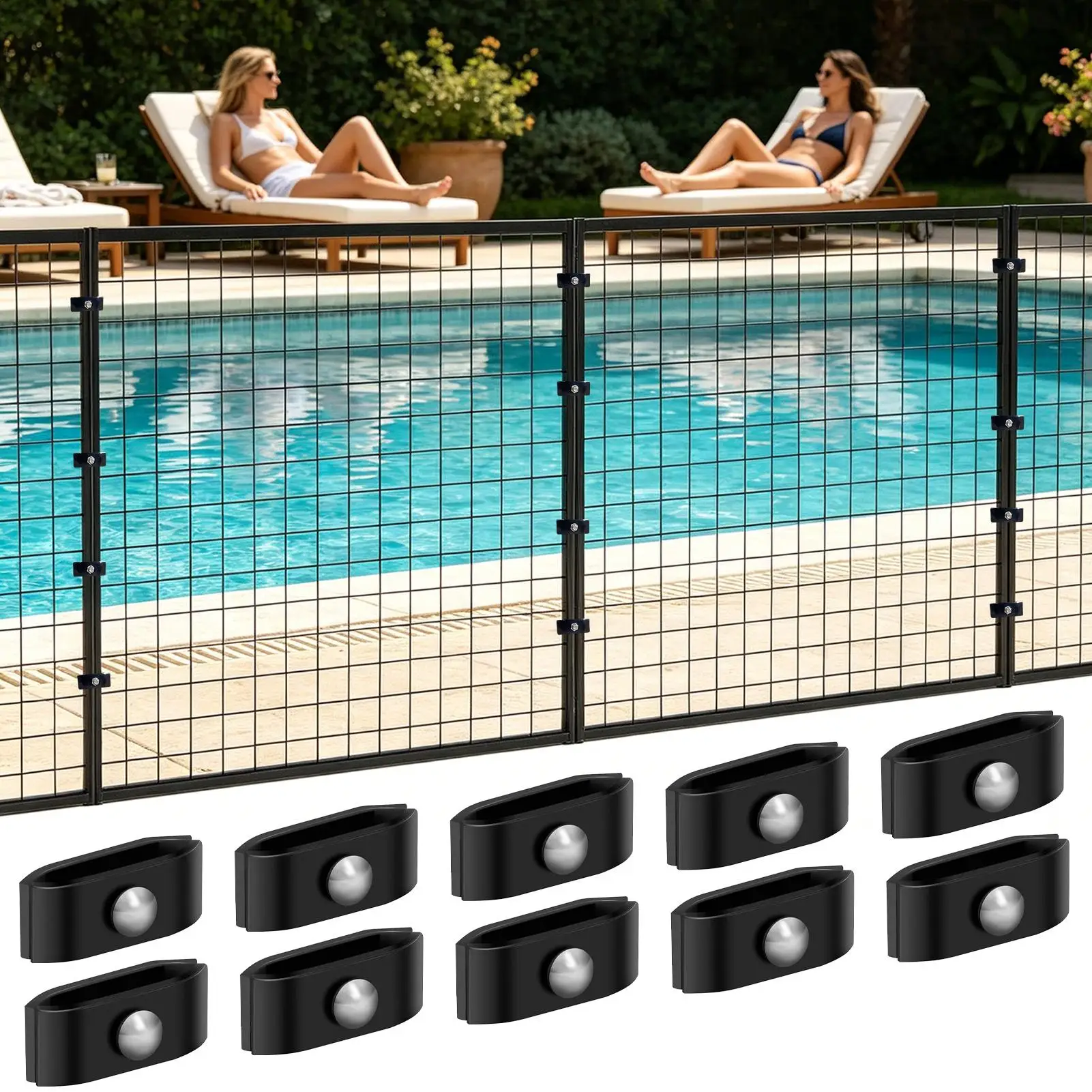 Fence Clamps Weatherproof Easy Install Corner Connectors For Double Wire Fence For Home Indoor Dorm Apartment Garden Yard
Fence Clamps Weatherproof Easy Install Corner Connectors For Double Wire Fence For Home Indoor Dorm Apartment Garden Yard