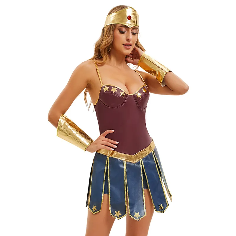 2025 New loween Cosplay Justice League Wonder Woman Godd Role-plang Costume Women's Faion Stage Clothing Polyester
2025 New loween Cosplay Justice League Wonder Woman Godd Role-plang Costume Women's Faion Stage Clothing Polyester