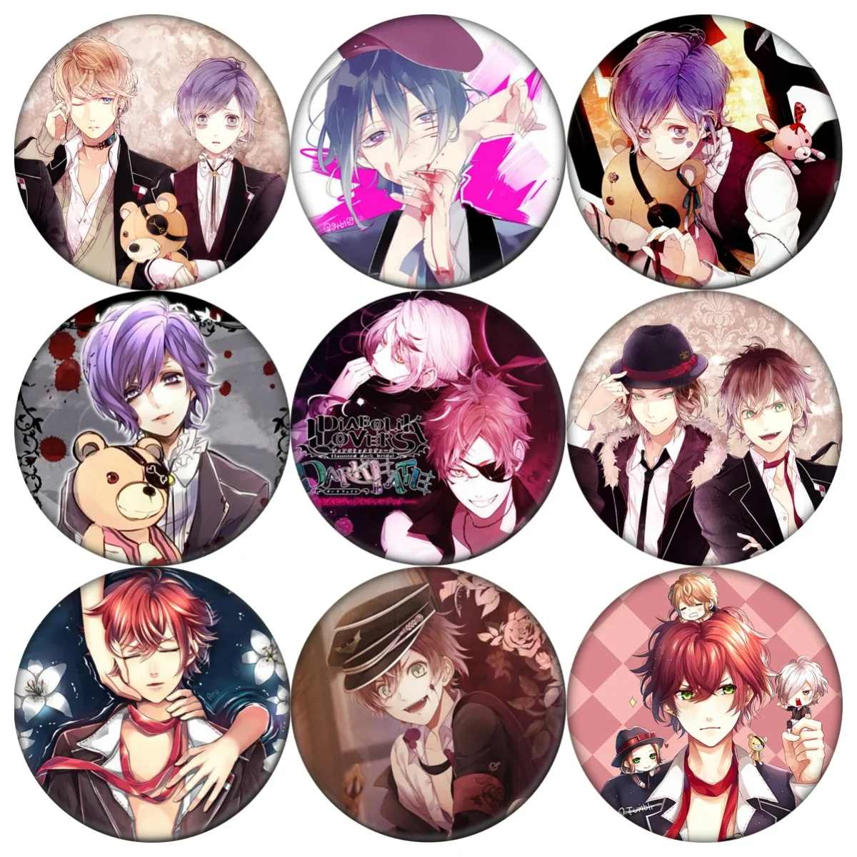 58MM DIABOLIK LOVERS Cosplay Badge Anime Brooch Pin Accessories For Clothes Backpack Decoration gift
58MM DIABOLIK LOVERS Cosplay Badge Anime Brooch Pin Accessories For Clothes Backpack Decoration gift