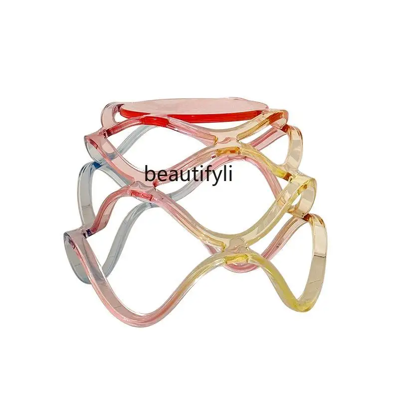 Acrylic wavy living room side few simple, transparent stool bedroom bedside table
Acrylic wavy living room side few simple, transparent stool bedroom bedside table