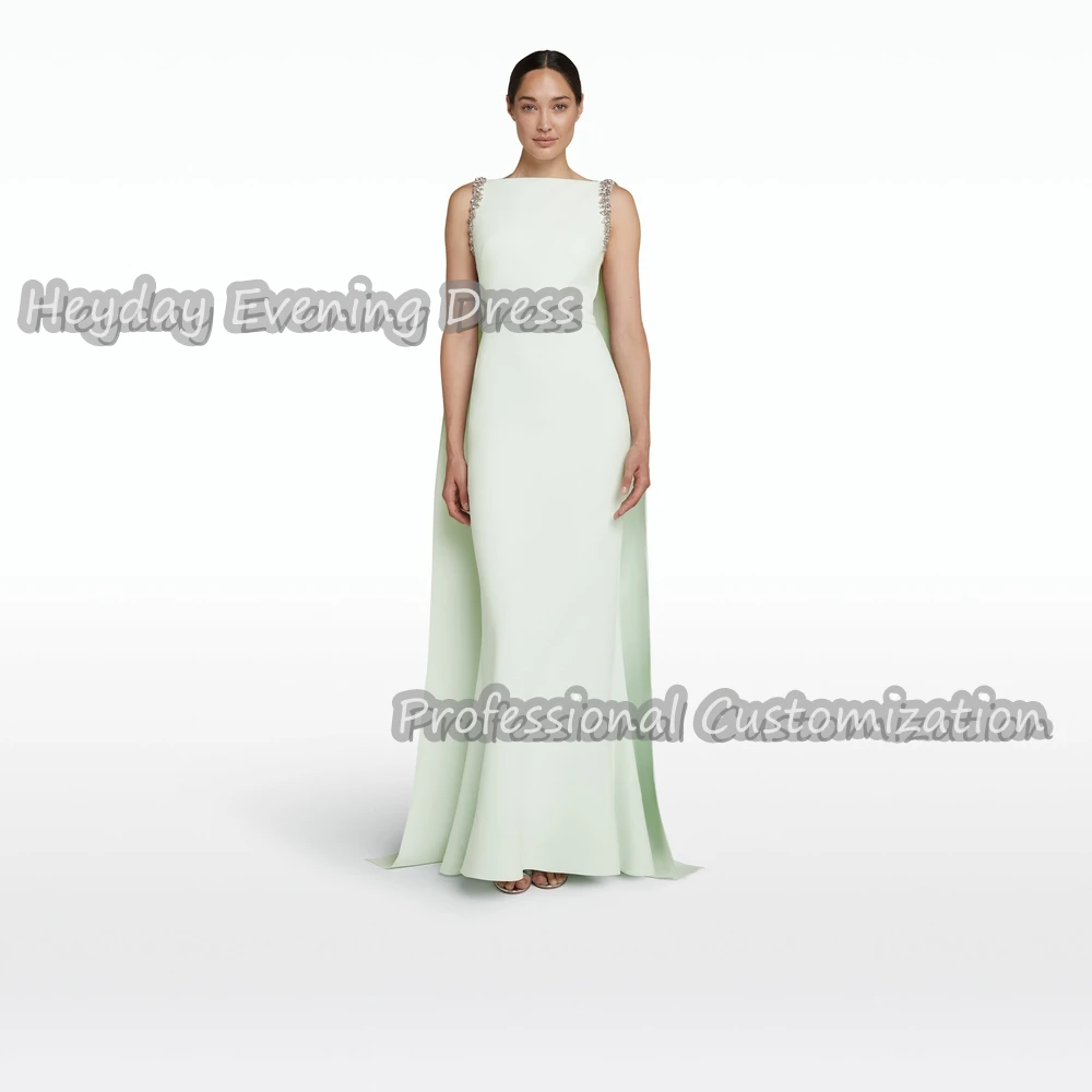 Heyday O-Neck Saudi Arabia Sleeveless Mermaid Beaded Prom Gown Ruffle Crepe Floor Length Elegant luxury Dress For Women 2024
Heyday O-Neck Saudi Arabia Sleeveless Mermaid Beaded Prom Gown Ruffle Crepe Floor Length Elegant luxury Dress For Women 2024