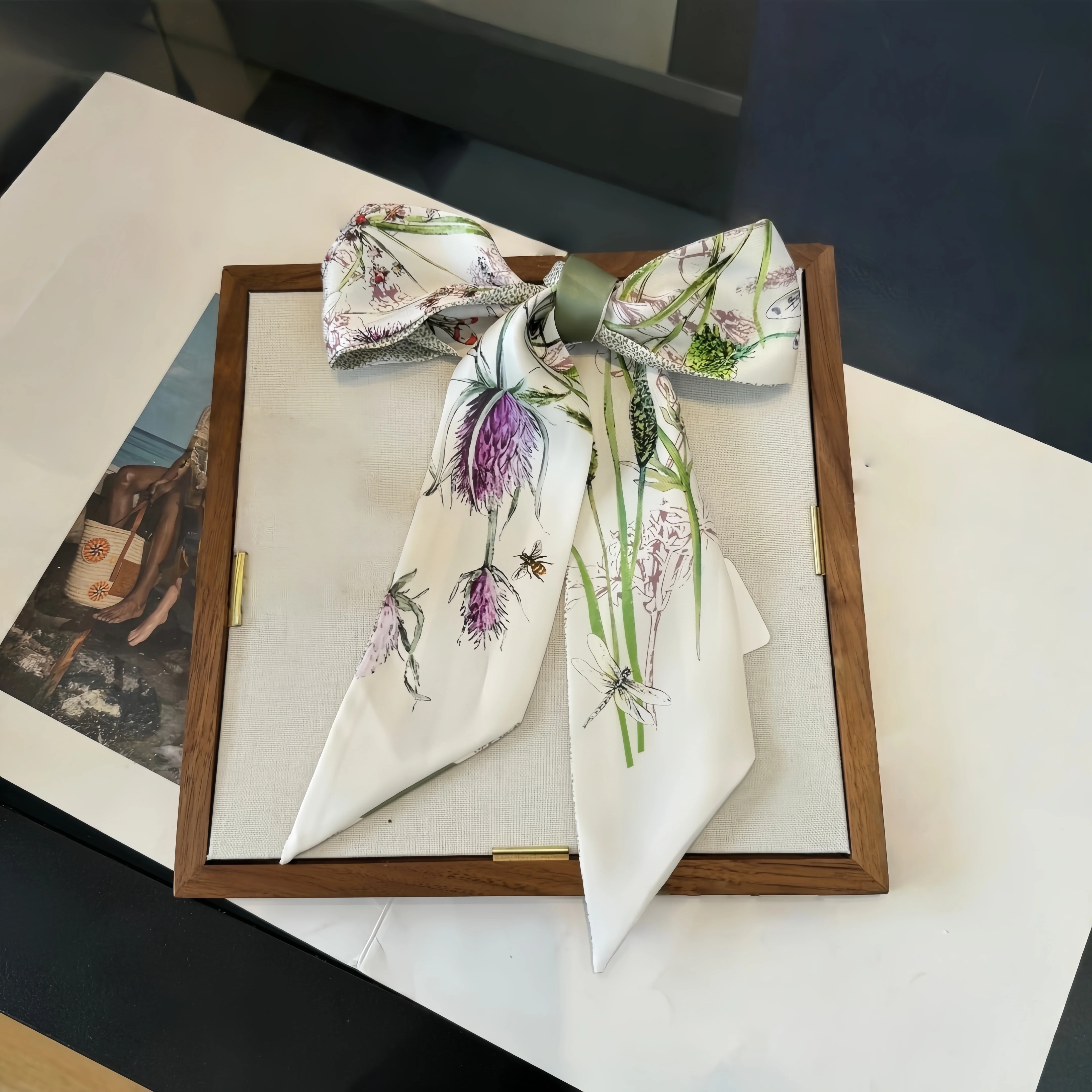 Luxury-for-Money Dragonfly and Floral Print Twilly Scarf Narrow Ribbon for Ties Double-Layer Hairband Hairband Hair Scarf Gifts
Luxury-for-Money Dragonfly and Floral Print Twilly Scarf Narrow Ribbon for Ties Double-Layer Hairband Hairband Hair Scarf Gifts