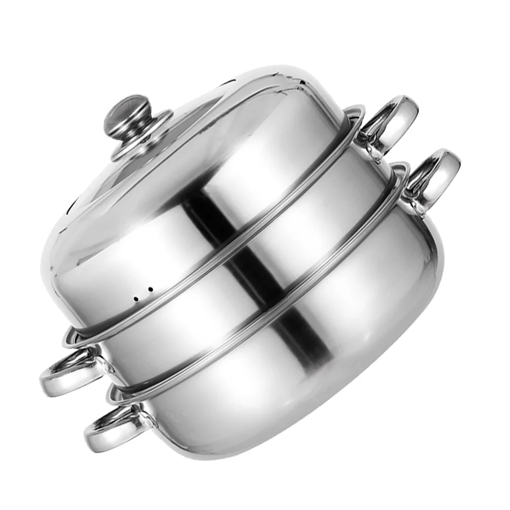Stainless Steel Soup Pot 28cm High Lid Three Three Layer Steamer Pot Layers Uniform Heat Large Capacity Stockpot Home Kitchen
Stainless Steel Soup Pot 28cm High Lid Three Three Layer Steamer Pot Layers Uniform Heat Large Capacity Stockpot Home Kitchen