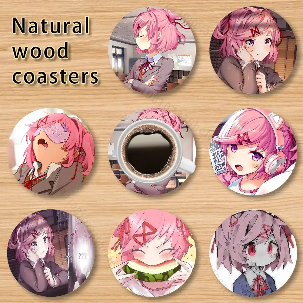 Cartoon Character Natsuki wooden anti-slip coasters suitable for home office and theme party decoration
Cartoon Character Natsuki wooden anti-slip coasters suitable for home office and theme party decoration