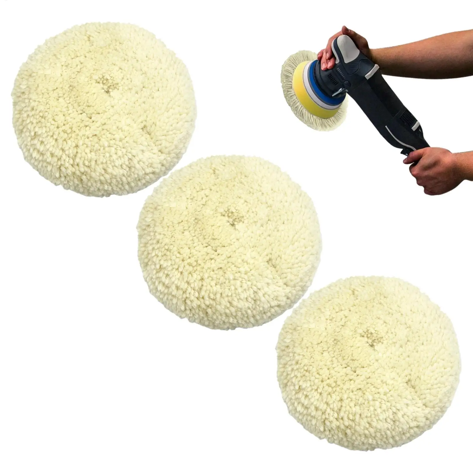 Wool Buffing Pad 6 Inches Reusable Mark Removal Cutting Discs 3-pieces Polishing Pads for Compound Paint Restoration Automotive
Wool Buffing Pad 6 Inches Reusable Mark Removal Cutting Discs 3-pieces Polishing Pads for Compound Paint Restoration Automotive