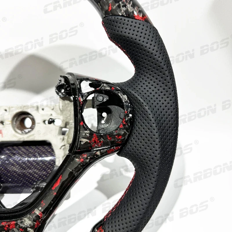 Suitable Customized Red Forged Carbon Fiber Steering Wheel 9th 2012 2013 2014 2015 2016 with Perforated Leat
Suitable Customized Red Forged Carbon Fiber Steering Wheel 9th 2012 2013 2014 2015 2016 with Perforated Leat