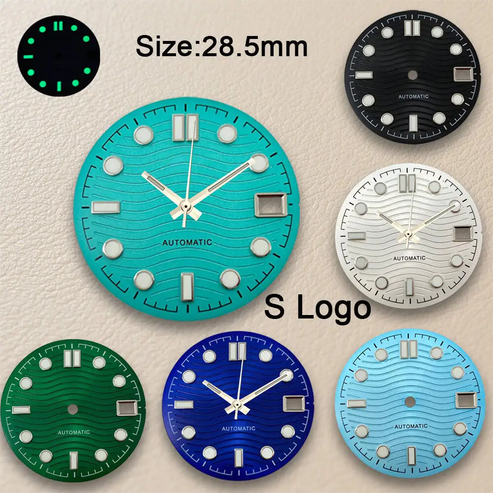 New S Logo 28.5mm Retro Digital Dial Suitable For NH35 Movement High Quality Green Luminous Watch Accessories Repair Tool
New S Logo 28.5mm Retro Digital Dial Suitable For NH35 Movement High Quality Green Luminous Watch Accessories Repair Tool