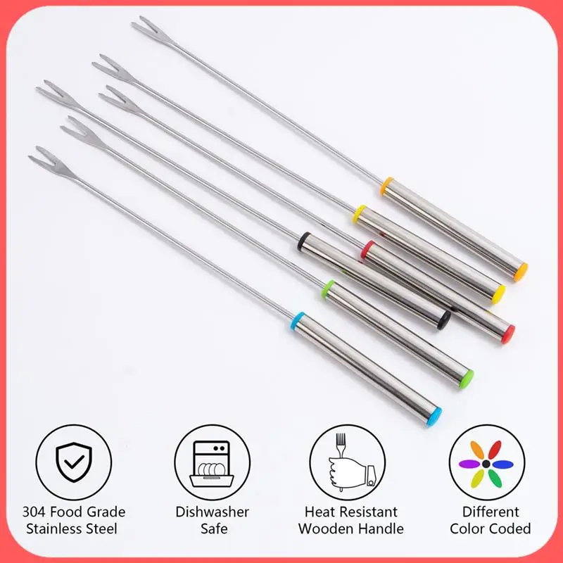 AA89-12PCS 9.5 Inch Color-Coded Stainless Steel Fondue Forks, Cheese Fondue Fork Stainless Steel Fruit With Heat-Blocking
AA89-12PCS 9.5 Inch Color-Coded Stainless Steel Fondue Forks, Cheese Fondue Fork Stainless Steel Fruit With Heat-Blocking