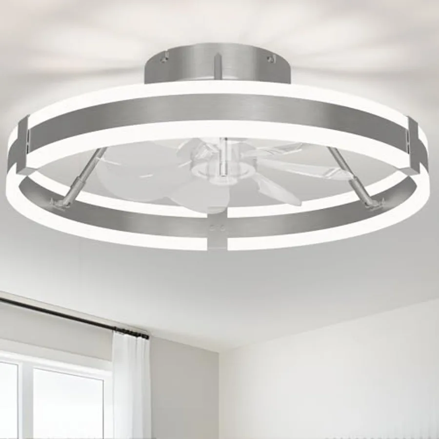 Flush Mount Ceiling Fan with Lights 19.7'' 3000-6000K 6Speed Dimmable Modern Enclosed Led Ceiling Fan Reversible DC Motor Bladl
Flush Mount Ceiling Fan with Lights 19.7'' 3000-6000K 6Speed Dimmable Modern Enclosed Led Ceiling Fan Reversible DC Motor Bladl