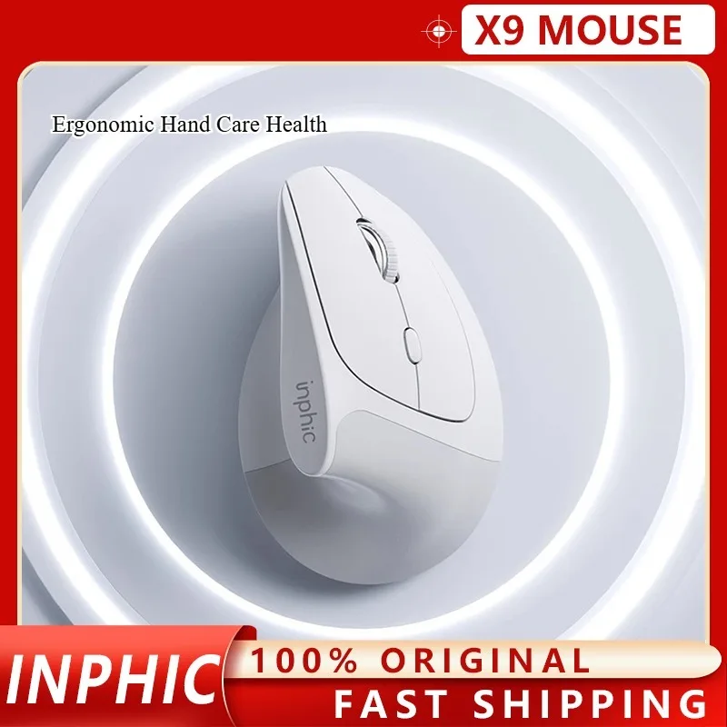 Infineon X9 Ergonomic Wireless Vertical Mouse Rechargeable 2.4GHz Four Levels of DPI Adjustable Freely Silent Mice for Office
Infineon X9 Ergonomic Wireless Vertical Mouse Rechargeable 2.4GHz Four Levels of DPI Adjustable Freely Silent Mice for Office