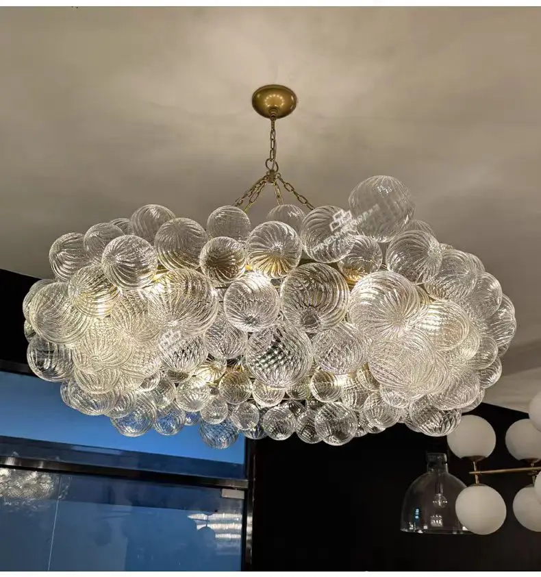 2025 Trendy Glass Bubble Art Gold Chrome Led Ceiling Chandeliers Lighting Lustre Suspension Luminaire Lampen For Living Room
2025 Trendy Glass Bubble Art Gold Chrome Led Ceiling Chandeliers Lighting Lustre Suspension Luminaire Lampen For Living Room