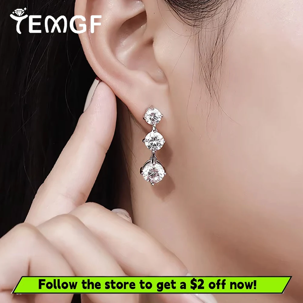 TEMGF Full Zircon/Moissanite Tassel Earrings S925 Sterling Silver Long Ear Studs for Women Girls Luxury Sparkling Fine Jewelry
TEMGF Full Zircon/Moissanite Tassel Earrings S925 Sterling Silver Long Ear Studs for Women Girls Luxury Sparkling Fine Jewelry
