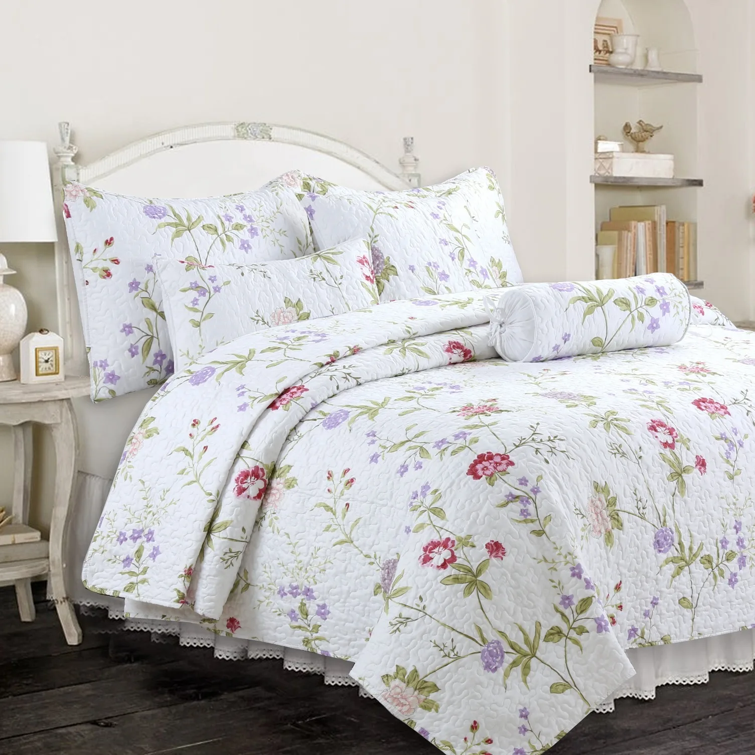 Floral Paisley Reversible Quilt Bedding Set, Lightweight Bedspread Coverlet for All Seasons
Floral Paisley Reversible Quilt Bedding Set, Lightweight Bedspread Coverlet for All Seasons
