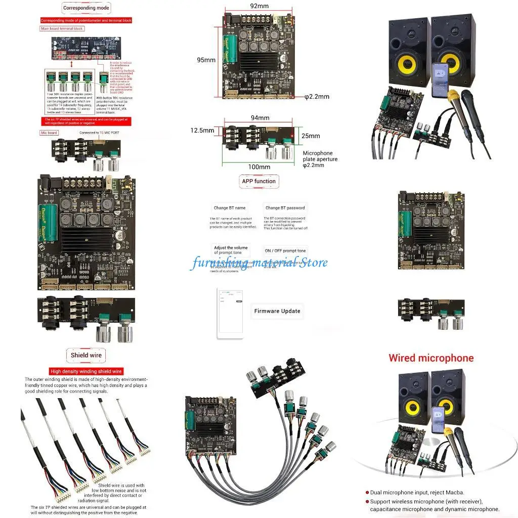 Y5GD 100W Bluetooth-compatible 5.1 Power Amplifier Board AUX Speaker 2.1CH
Y5GD 100W Bluetooth-compatible 5.1 Power Amplifier Board AUX Speaker 2.1CH